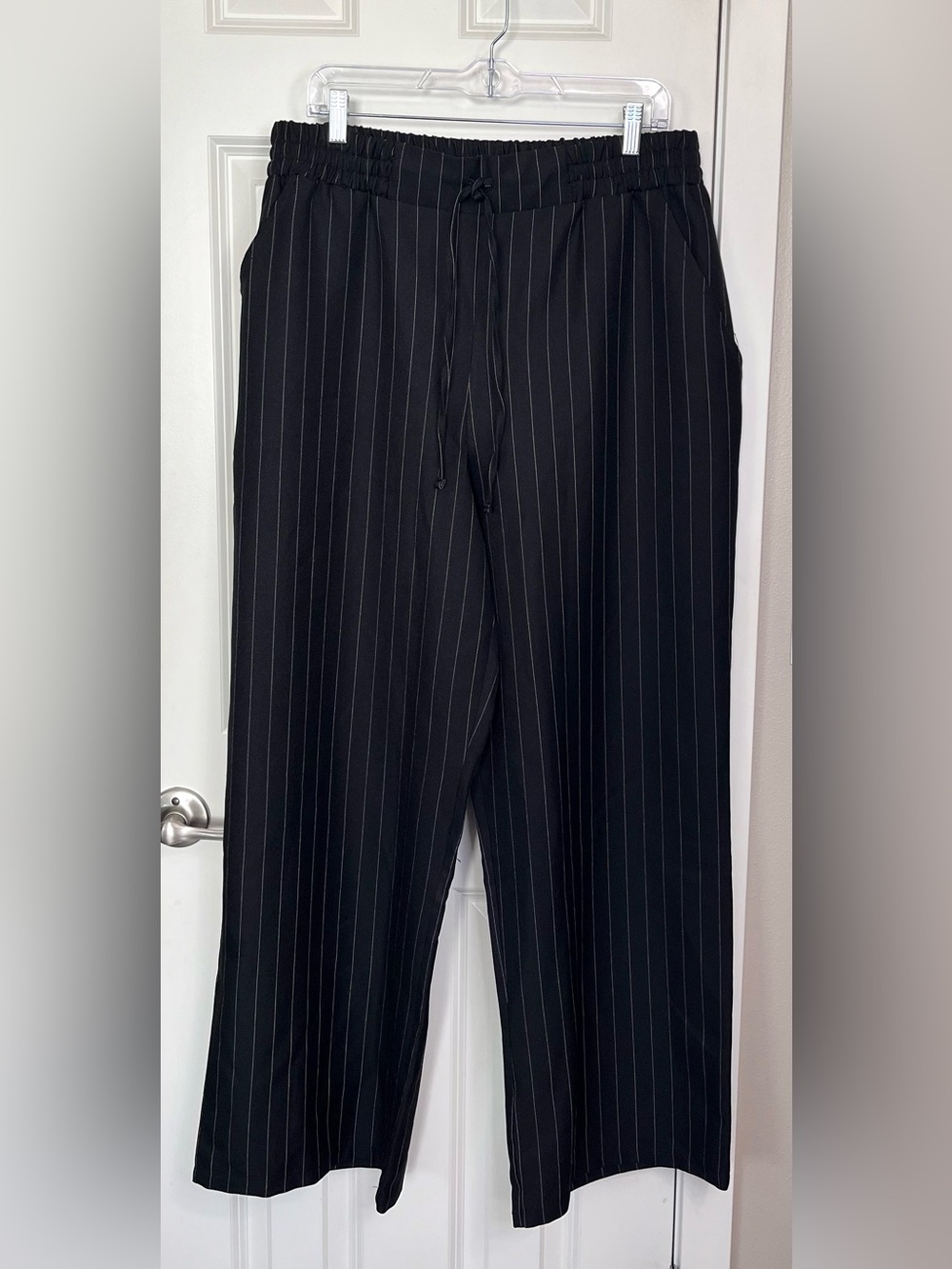 ASOS Design Wide Pinstripe Drawstring Trousers NWOT
